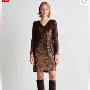 Ombré brown sequin dress